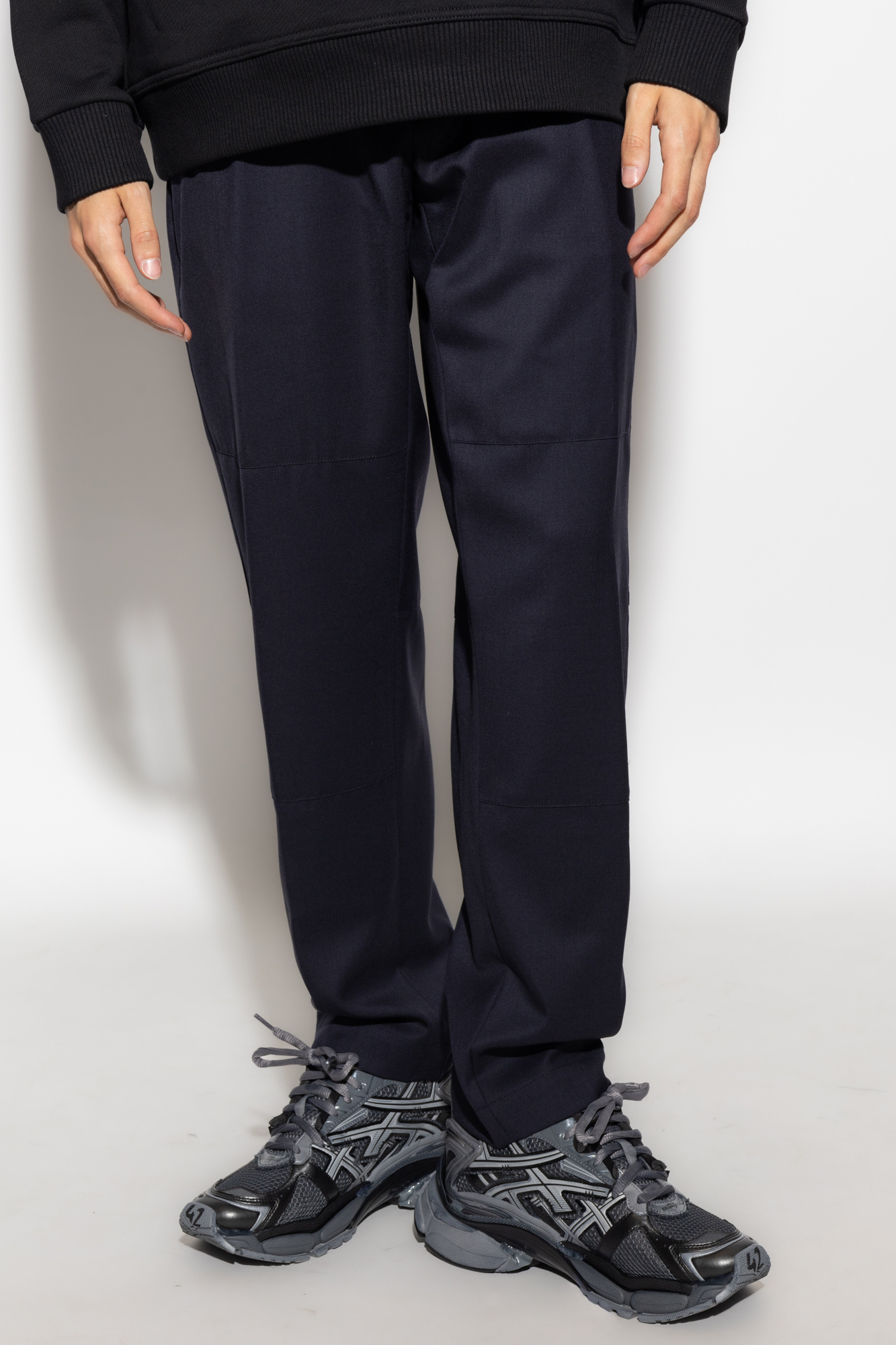 Navy blue 'Robert' pleat-front trousers Burberry - Vitkac Canada